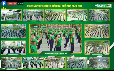 Tham gia chương trình Kỷ lục Việt Nam cùng 14 trường Tiểu học trên địa bàn thành phố Thủ Dầu Một tỉnh Bình Dương.